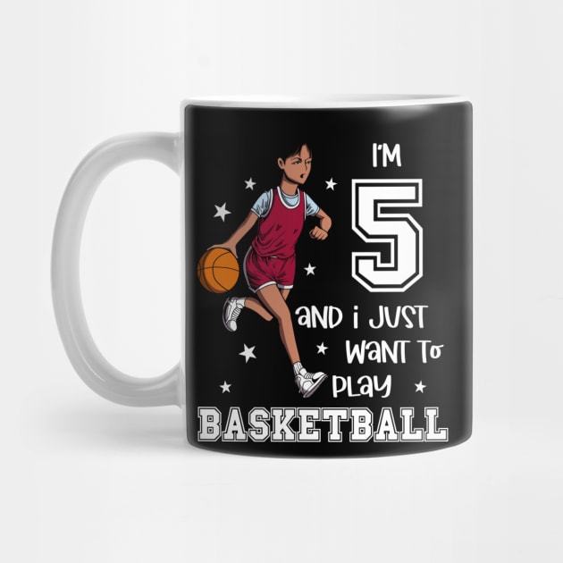 Girl plays basketball - I am 5 by Modern Medieval Design